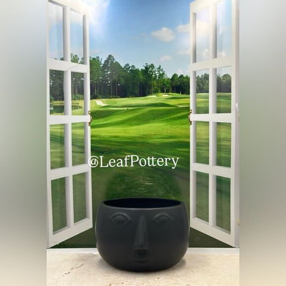 Lowy Black Ceramic Planter Pot without drainage hole - Picture 2 of 8